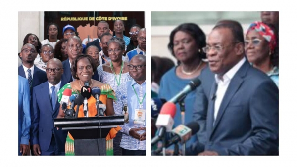C&ocirc;te d&rsquo;Ivoire-Pr&eacute;sidentielle 2025 : Affi Nguessan (FPI) et Simone Ehivet (MGC) d&eacute;posent leur dossier de candidature
