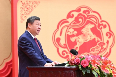 Xi Jinping adresse ses v&oelig;ux pour le Nouvel An chinois &agrave; l'occasion de l'ann&eacute;e du Cheval