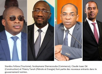 C&ocirc;te d&rsquo;Ivoire : Le nouveau gouvernement ivoirien, un mix entre anciens et nouveaux