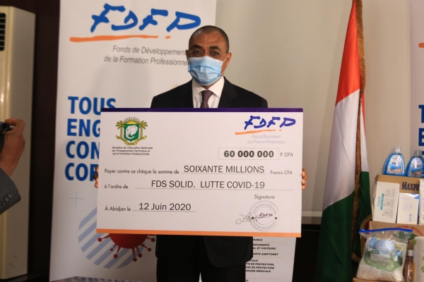 Côte d’Ivoire/ Coronavirus : Le FDFP décaisse 130 millions FCFA pour la lutte