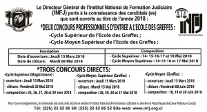 Côte d’Ivoire : deux concours d’admission à l’l&#039;institut national de formation judiciaire lancés