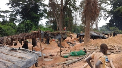 Le site aurif&egrave;re d'Abouakakro II envahi &agrave; nouveau par des orpailleurs clandestins