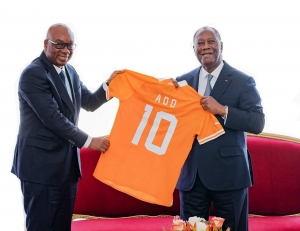 Côte d&#039;Ivoire/ Football: le nouveau président élu de la FIF, Yacine Idriss Diallo, relu en audience par le président Ouattara