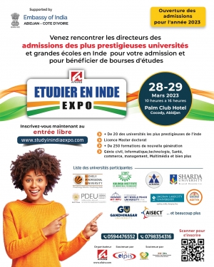 Salon “Study in India” à Abidjan: L&#039;Inde vous ouvre ses portes pour une éducation de qualité