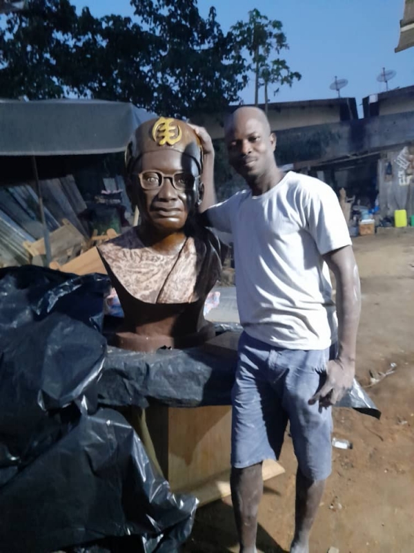 Appoh Koffi Kra(Sculpteur portraitiste): ‘’Mon objectif est de créer une entreprise qui va réunir tous les sculpteurs…’’