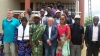 Photo de Famille Ong Fran&ccedil;aise, Maman Drogba et Pr&eacute;sident Conseil r&eacute;gional, Dj&eacute;dj&eacute; Bagnon (Photo Aip Gagnoa, 19/04/2017)