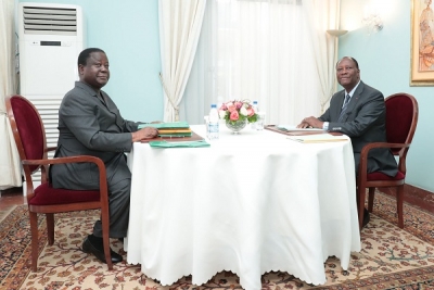 C&ocirc;te d&rsquo;Ivoire : Ouattara et B&eacute;di&eacute; scellent le principe de la cr&eacute;ation du parti unifi&eacute; RHDP