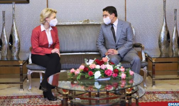 La présidente de la Commission européenne, Mme Ursula von der Leyen à Rabat
