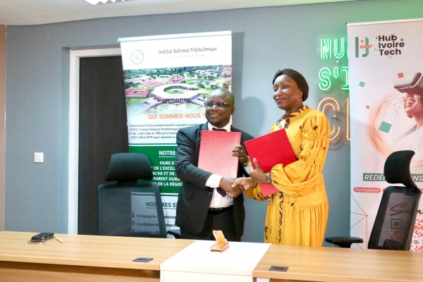 Côte d’Ivoire : l’INP-HB et Hub Ivoire Tech formalisent leur partenariat pour le développement de l’écosystème entrepreneurial