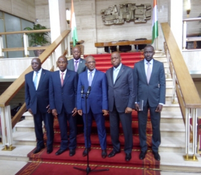 Audience du Président de la commission de l&#039;UEMOA Abdallah BOUREIMA