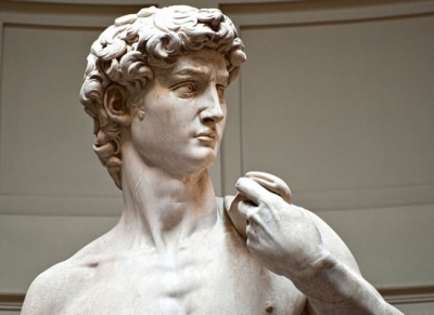 Michel-Ange a sculpté son oeuvre &quot;David&quot;, avec du marbre de sa propre carrière à Carrare