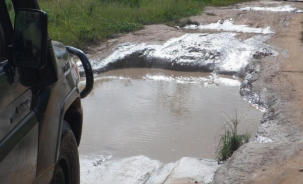 Une vue de l&#039;axe Guiglo-Taï en saison de pluie