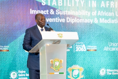 La Côte d’Ivoire soutient la diplomatie préventive pour la paix en Afrique