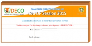 CAFOP 2015 : Consultez ici la liste des candidats autorisés à subir les épreuves écrites