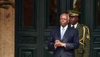 Le pr&eacute;sident Angolais Dos Santos