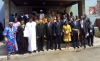 Le M&eacute;diateur N'Golo Coulibaly et le ministre d'Etat Ahoussou Jeannot, au centre, entour&eacute;s des Ombusmen et M&eacute;diateurs &agrave; l'atelier de Grand-Bassam