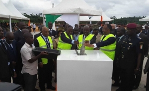 Cérémonie de pose de la première pierre du poste de transformation électrique pour la nouvelle zone industrielle de PK 24