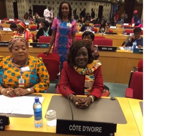 La ministre Mariatou Koné lors de la réunion consultative des ministres africains en charges de la promotion de la femme, en Etiopie