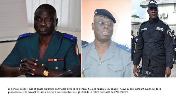 Côte d’Ivoire : Ouattara nomme de nouveaux chefs à la tête de l’armée, la gendarmerie et la police