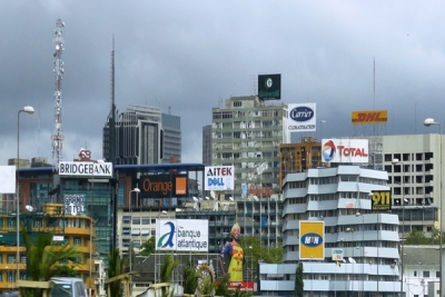 Vue de la commune du Plateau &agrave; Abidjan