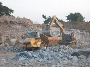Une carrière de granite dans un pays africain (Image à titre d&#039;illustration)