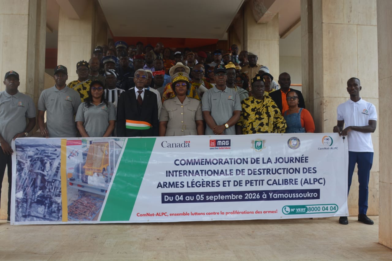 Côte d’Ivoire : une campagne de sensibilisation sur la destruction des armes légères et de petit calibre organisée à Yamoussoukro
