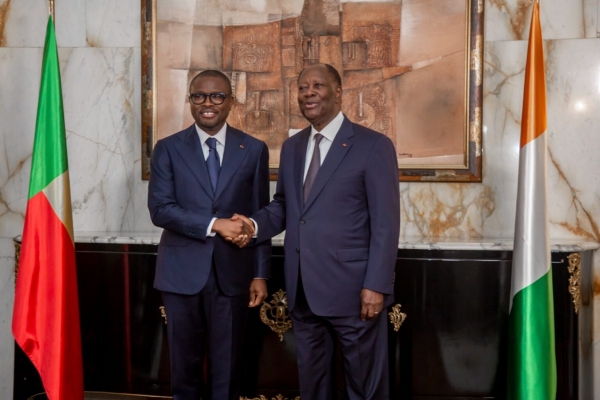 Côte d'Ivoire : Alassane Ouattara reçoit Romuald Wadagni, président du Bénin, à Abidjan