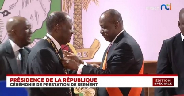 Côte d’Ivoire : Alassane Ouattara officiellement investi président de la République pour un autre quinquennat
