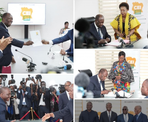 Présidentielle 2025 : Alassane Ouattara dépose officiellement son dossier de candidature à la CEI