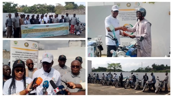 Côte d’Ivoire-Sécurité Nationale : la ComNat-Alpc renforce la capacité de ses points focaux régionaux et leur offre du matériel roulant